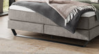 Hasena Julieta Boxspringbett – 140 x 200 cm, Elegance-Top, Pace grey