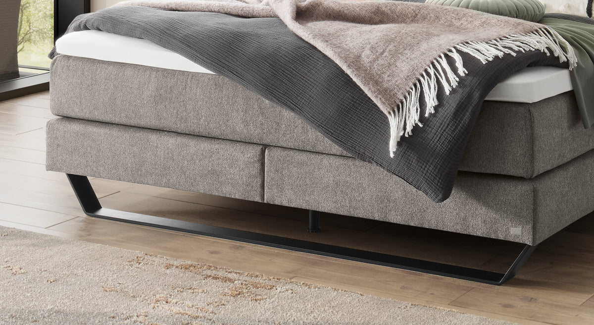 Hasena Julieta Boxspringbett – 140 x 200 cm, Elegance-Top, Pace grey