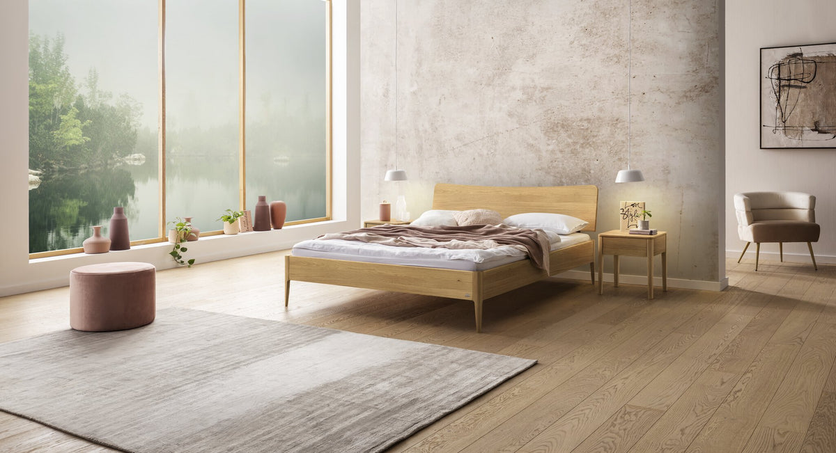 Hasena Spezia Bettgestell – 140 x 200 cm, 25 cm, Eiche bright, geölt