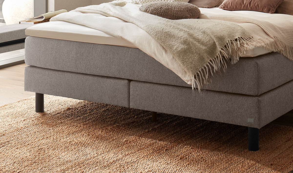 Hasena Donna Boxspringbett – 140 x 200 cm, Elegance-Top, Pace sand