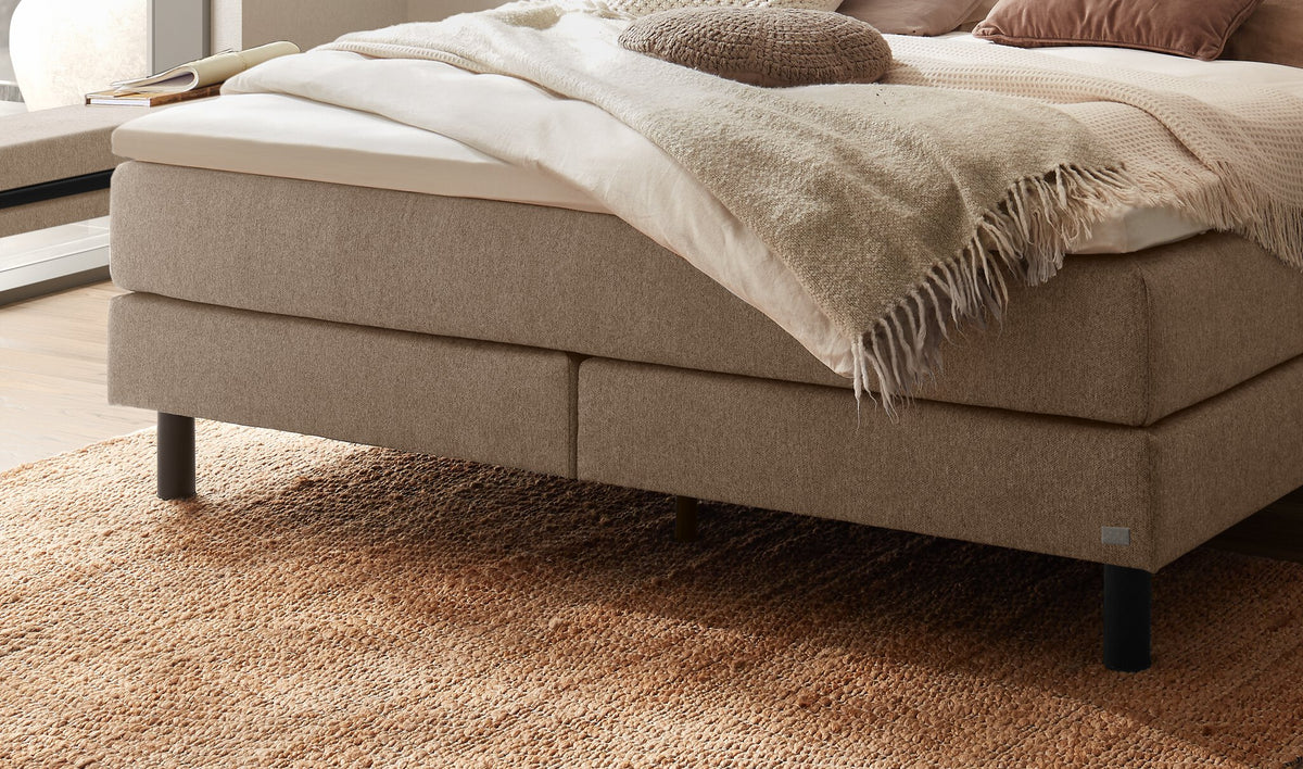 Hasena Donna Boxspringbett – 160 x 200 cm, Glamour-Top, Pace sand