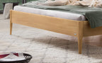 Hasena Varese Massivholzbett mit Polsterkopfteil – 160 x 200 cm, Fusshöhe 20 cm, Eiche bright, geölt, 841-Pace grey