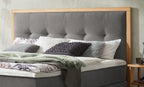 Hasena Cecilia Boxspringbett – 160 x 200 cm, Glamour-Top, Monet steel