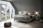 Hasena Beatriz Boxspringbett – 140 x 200 cm, Lovely-Top, Monet steel