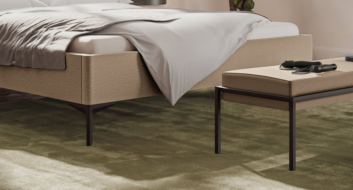 Hasena Carlinda Polsterbett – 160 x 200 cm, 25 cm, Pace sand