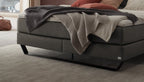 Hasena Celina Boxspringbett – 140 x 200 cm, Elegance-Top, Pace light grey