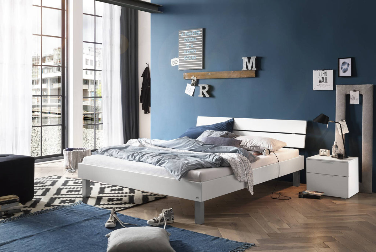 Hasena Rocco Bettgestell – 90 x 200 cm, 25 cm, Weiss