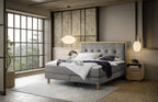 Hasena Solara Boxspringbett – 140 x 200 cm, Lovely-Top, Monet steel