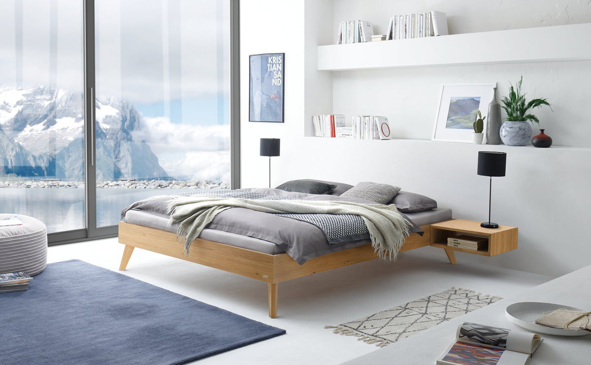 Hasena Calvari Bettgestell – 90 x 200 cm, 25 cm, Eiche bright, geölt