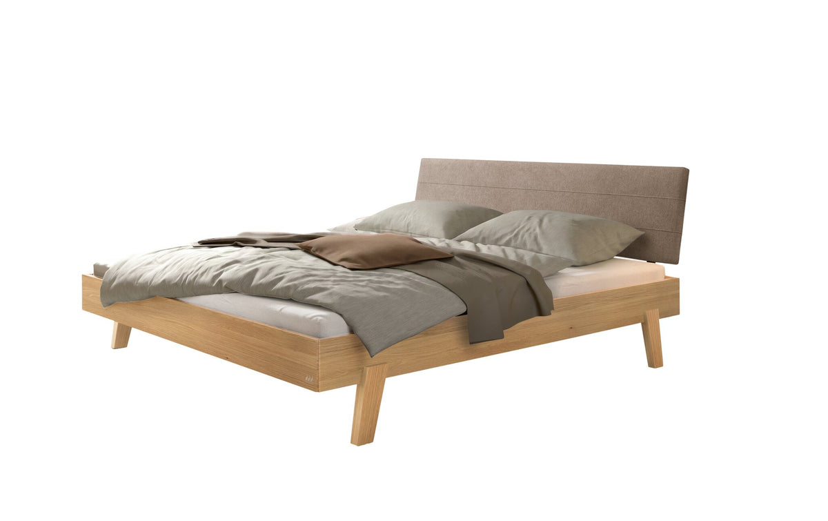 Hasena Vasto Bettgestell – 140 x 200 cm, Fusshöhe 20 cm, Eiche bright, geölt, Pace sand