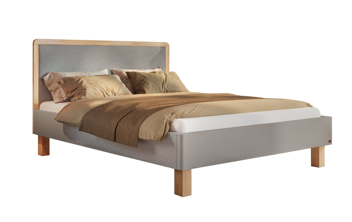 Hasena Amara Polsterbett – 140 x 200 cm, 20 cm, Pace light grey