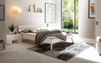 Hasena Ortona Bettgestell – 90 x 200 cm, 25 cm, MDF weiss deckend, lackiert