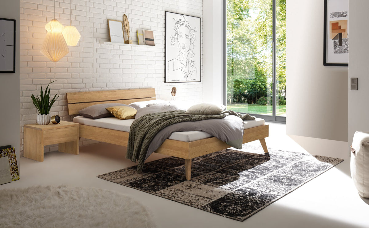 Hasena Ortona Bettgestell – 90 x 200 cm, 25 cm, Eiche bright, geölt