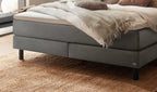 Hasena Donna Boxspringbett – 140 x 200 cm, Elegance-Top, Pace light grey