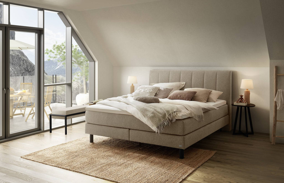 Hasena Donna Boxspringbett – 140 x 200 cm, Lovely-Top, Pace sand