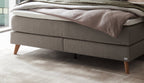 Hasena Beatriz Boxspringbett – 140 x 200 cm, Elegance-Top, Pace grey