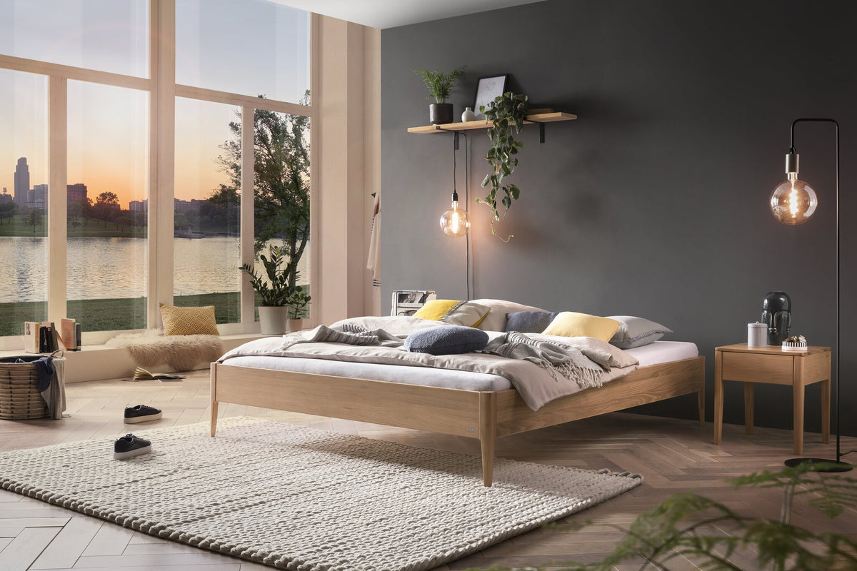 Hasena Pieve Bettgestell – 140 x 200 cm, 25 cm, Eiche bright, geölt