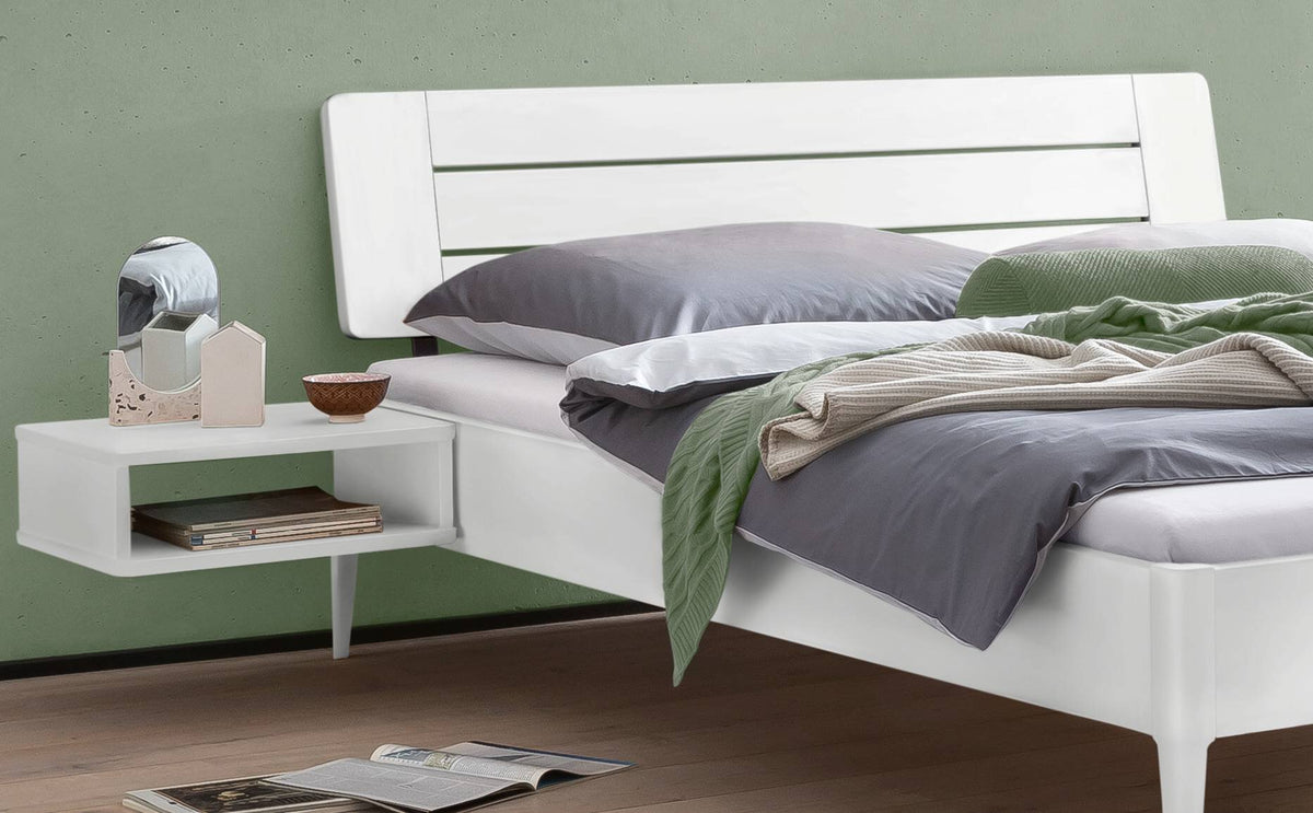 Hasena Busseto Bettgestell – 160 x 200 cm, 20 cm, MDF weiss deckend, lackiert