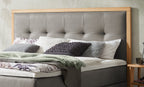 Hasena Cecilia Boxspringbett – 140 x 200 cm, Elegance-Top, Monet steel