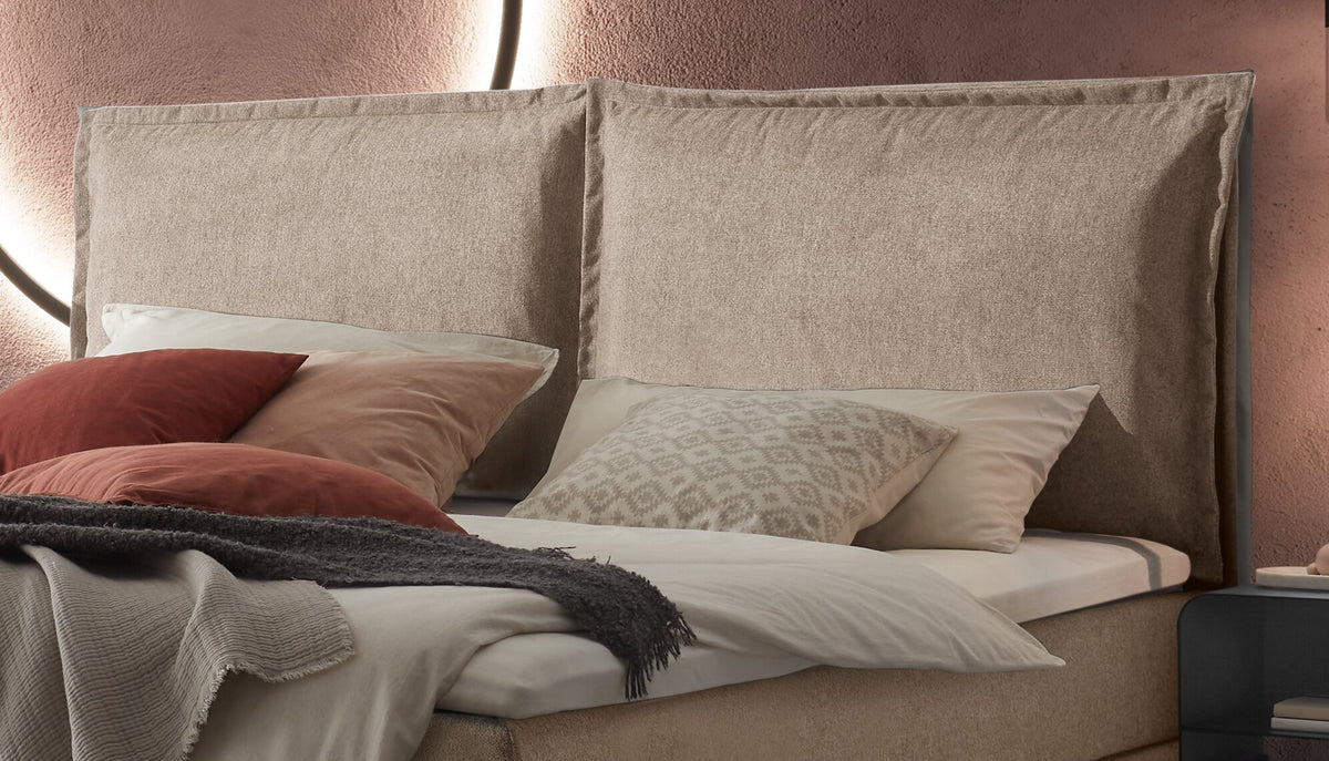 Hasena Celina Boxspringbett – 160 x 200 cm, Glamour-Top, Pace grey