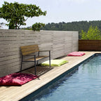 Garten Sitzbank Isak anthrazit am Pool - moderne Outdoor Möbel für Terrasse und Garten