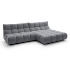Graceland Anbau-Ecksofa in Anthrazit - modernes Polstersofa mit Wölbungen, L-Form, Freisteller