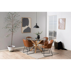 Heaven Esstisch rund, Gestell Eiche-Optik