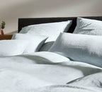 Halbleinen Bettwäsche Breezee in Blassgrün - gemütliches Schlafzimmer mit hochwertiger Qualität
