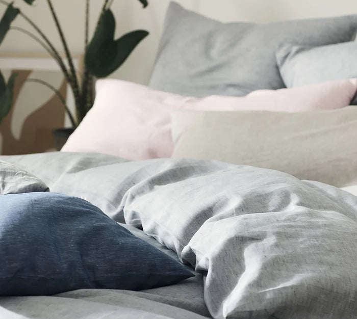 Housse de coussin Breeze gris clair 65x100