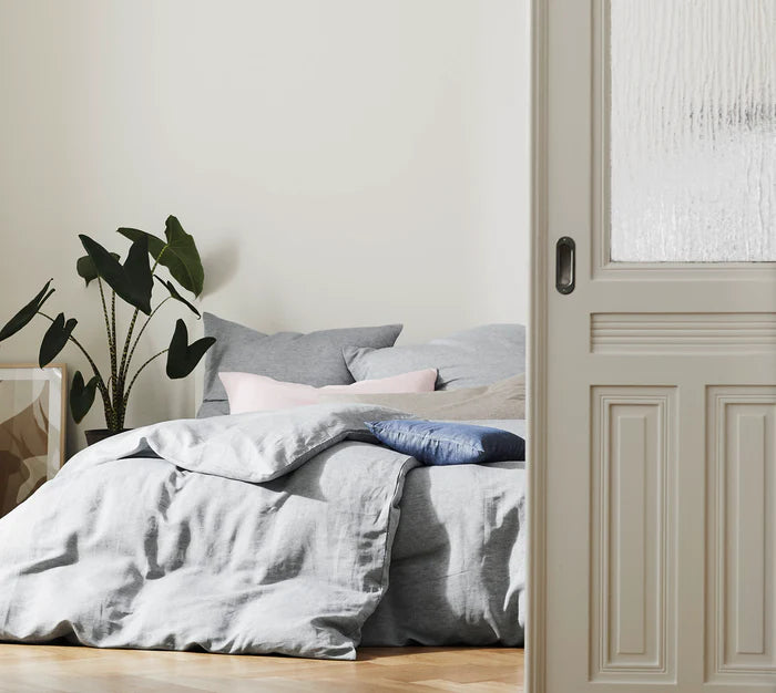 Housse de couette Breeze gris clair 160x210