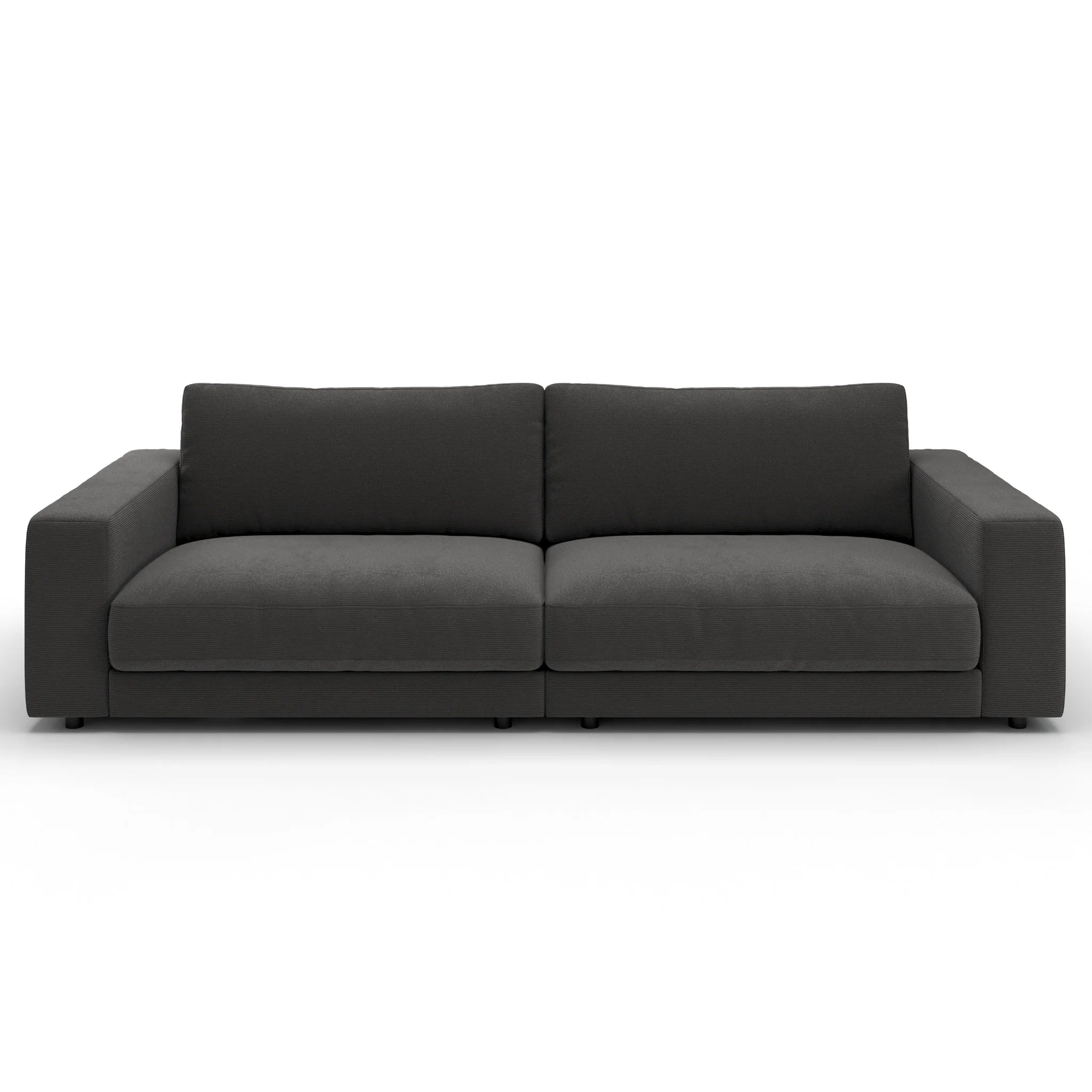 Modernes Sofa in Anthrazit Feincord – elegantes Designermöbel für Ihr Wohnzimmer | Schweizer Qualität