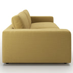 Modernes Sofa in Pistachio-Grün mit Feincord-Bezug, elegantes Design für stilvolles Wohnen.