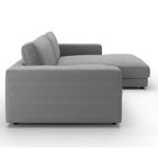 Modernes Ecksofa in Grau mit Longchair - bequeme Polstermöbel für Wohnzimmer