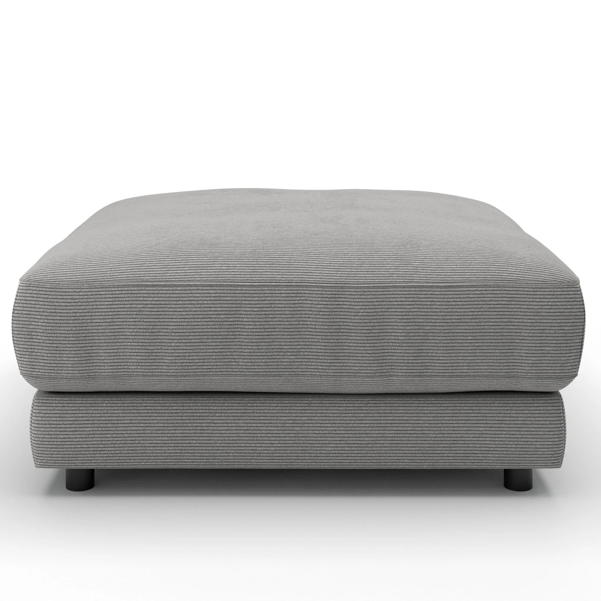 Hocker medium Feincord Grau – moderner Polsterhocker für stilvolles Wohnen
