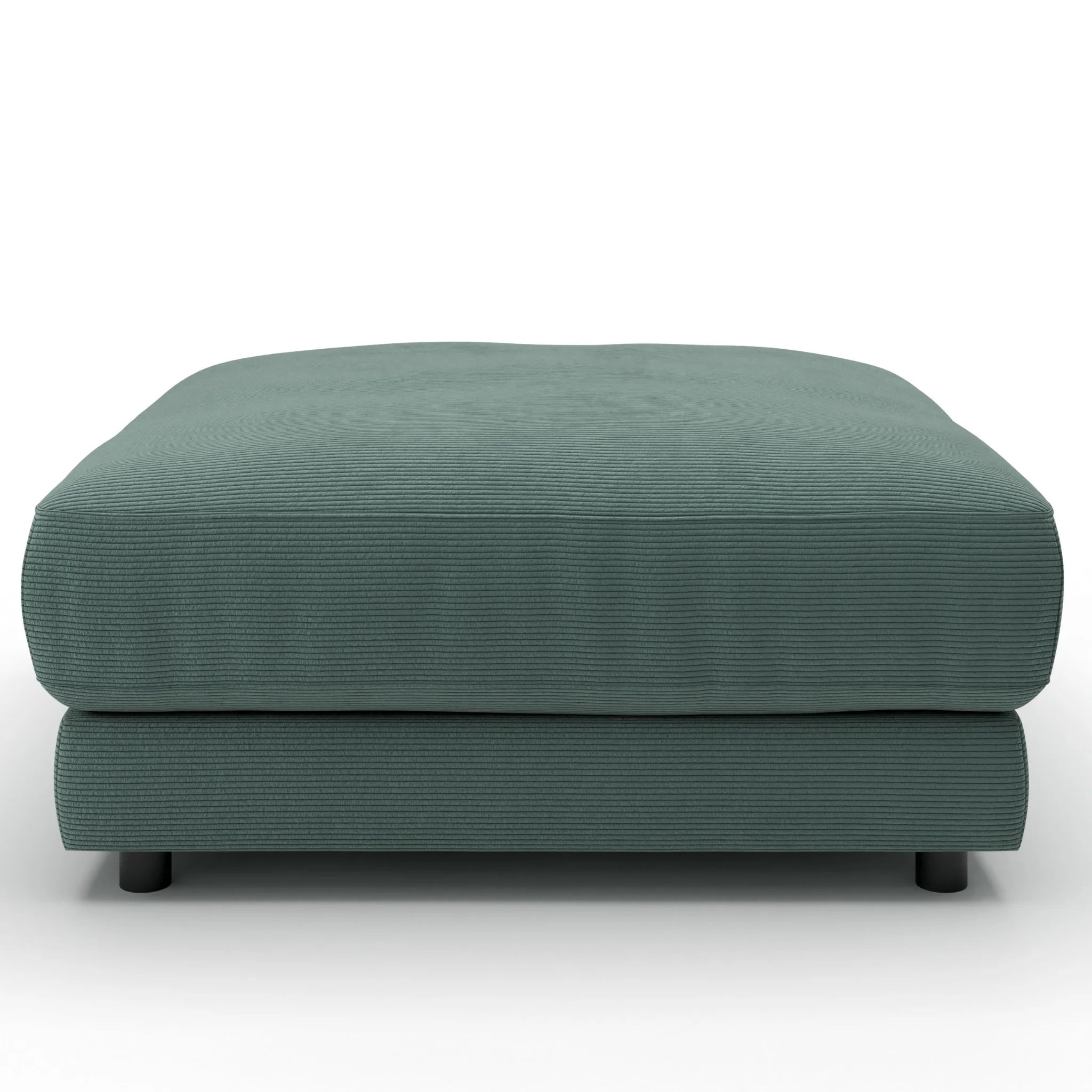 Hocker medium Feincord Grün – moderner Polsterhocker mit hochwertiger Cord-Bezug für stilvolles Wohnen.