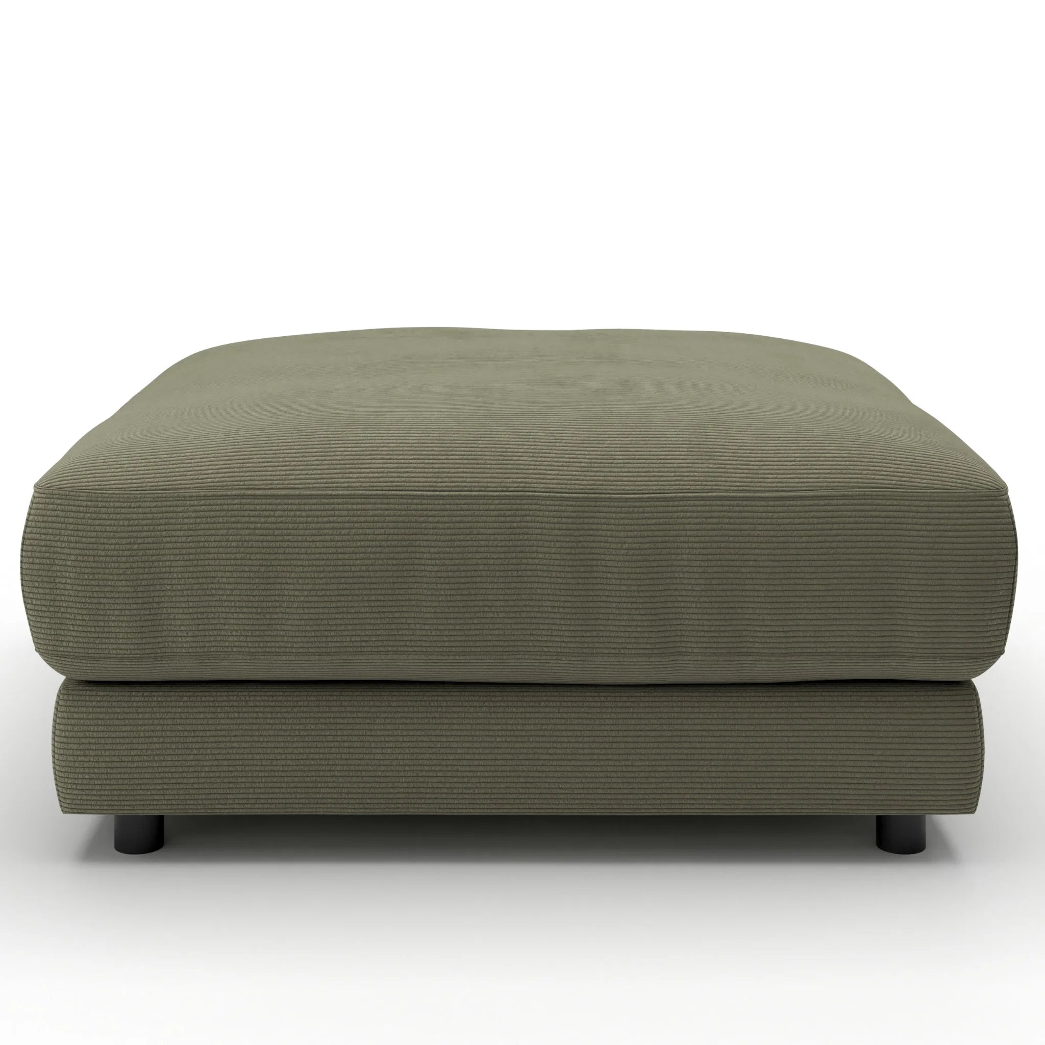 Hocker medium Feincord Oliv - Moderner Polsterhocker für Wohnzimmer kaufen