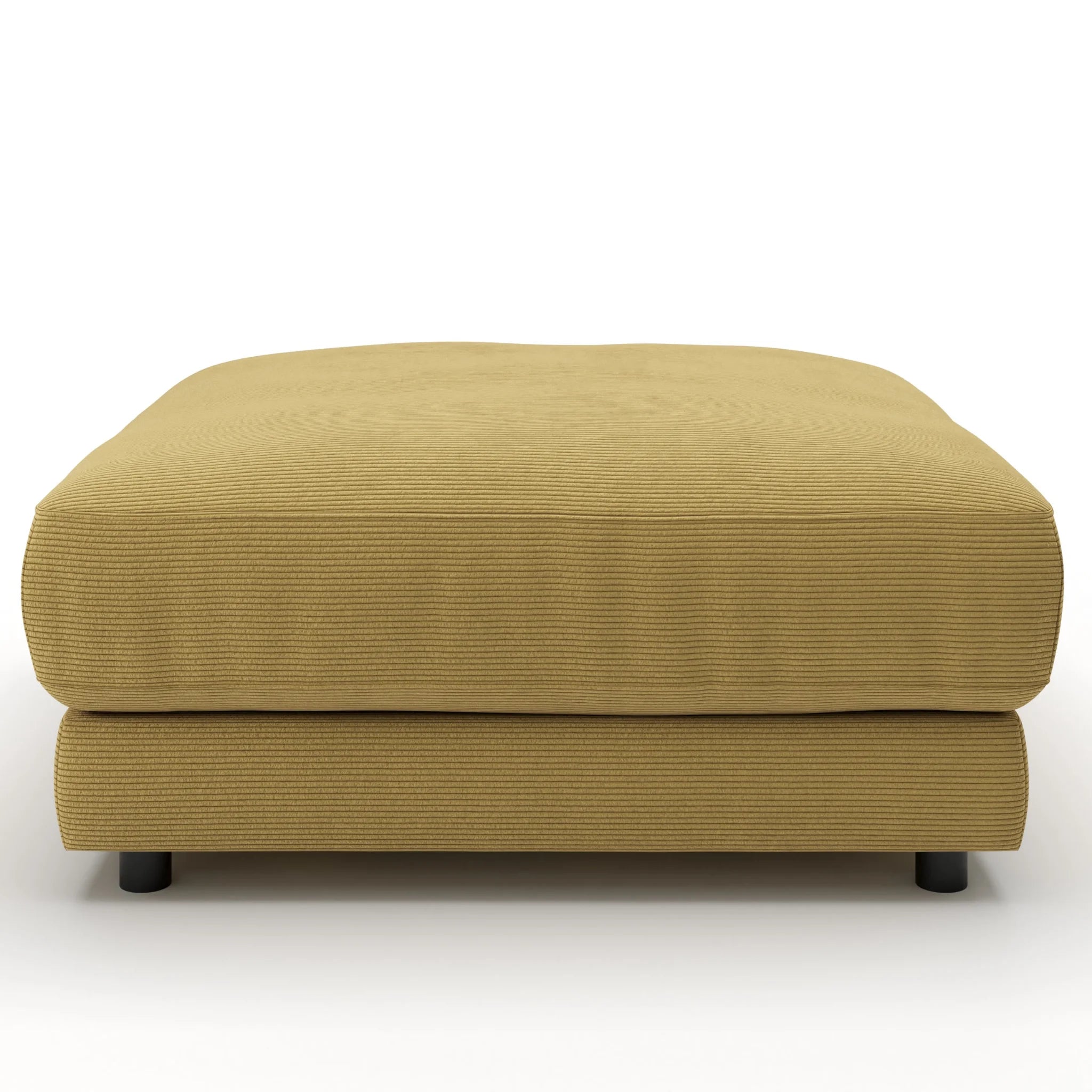 Hocker Medium Feincord Pistachio - Moderner Polsterhocker für stilvolles Wohnen
