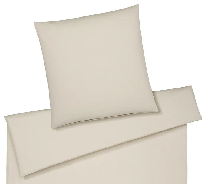 Taie d'oreiller en jersey de velours côtelé, blanc cassé, 65 x 100 cm