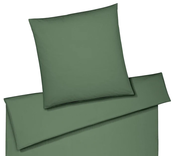 Housse de couette en jersey velours côtelé, pistache, 160 x 210 cm