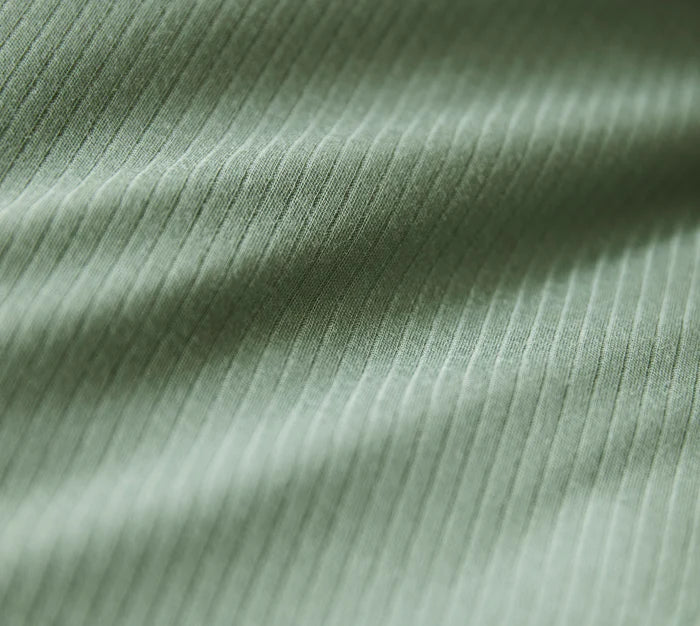 Housse de couette en jersey velours côtelé, pistache, 160 x 210 cm