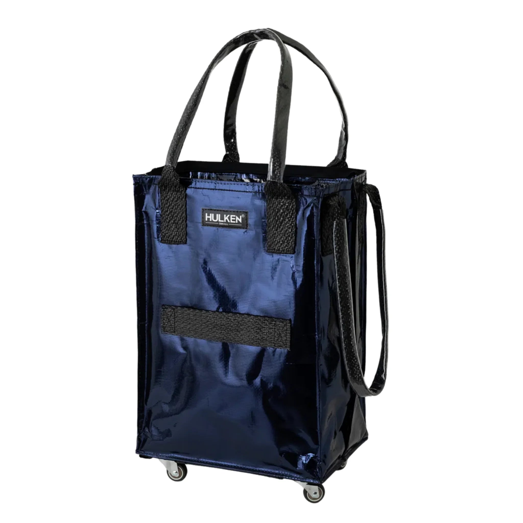 Trolley Tasche Midnight Blue mit Rollen und Griffen, praktischer Einkaufswagen für Zuhause