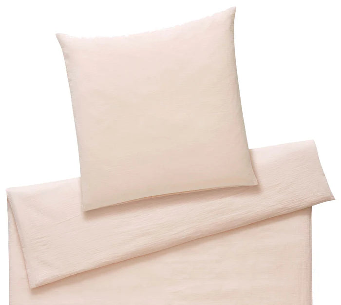 Housse de couette pêche lisse 160x210