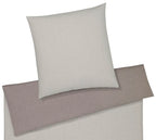 Softflanell Wende-Bettwäsche Tender in Braun/Beige mit Kissenbezug, freigestellt auf weissem Hintergrund