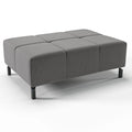 Moderner Sitzbock Wilson in Cord Dark Grey mit schwarzen Beinen - zeitloses Design für Ihr Wohnzimmer.
