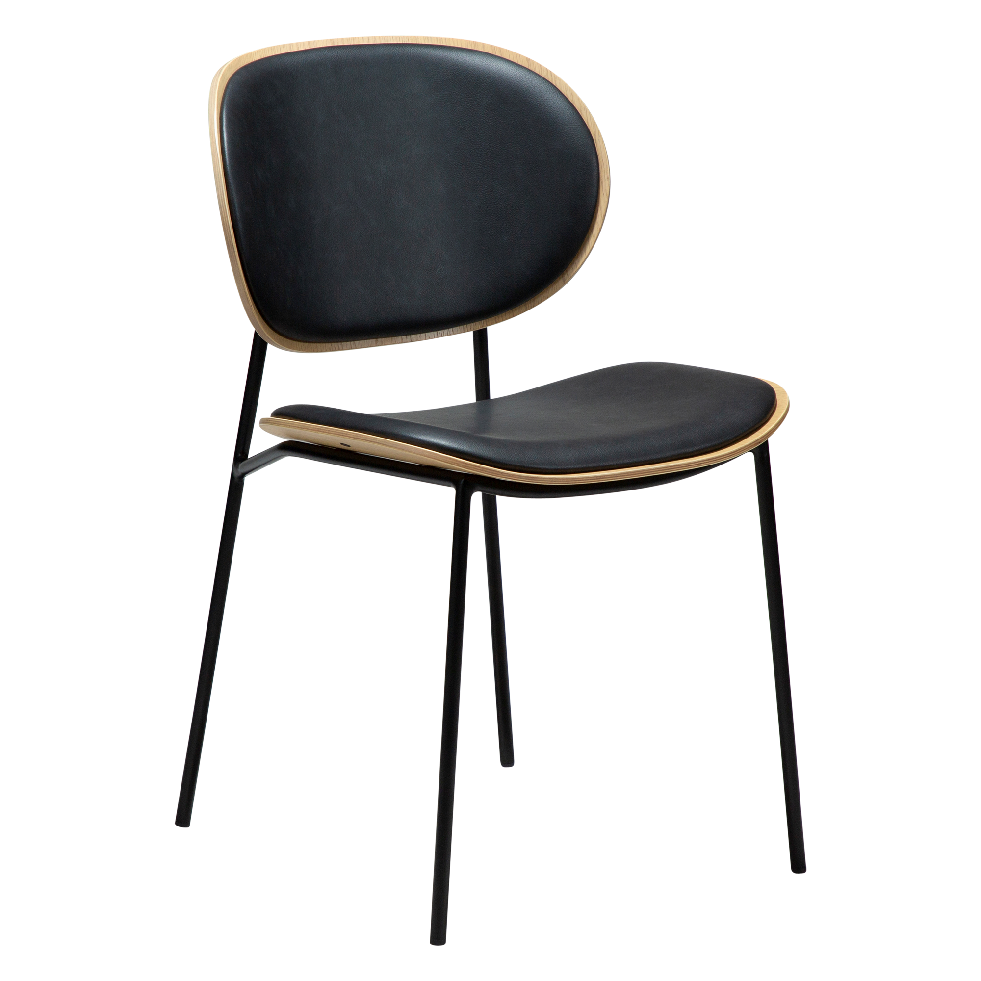 Chaise de salle à manger CLEMENTINA – Chaise design en bois et tissu