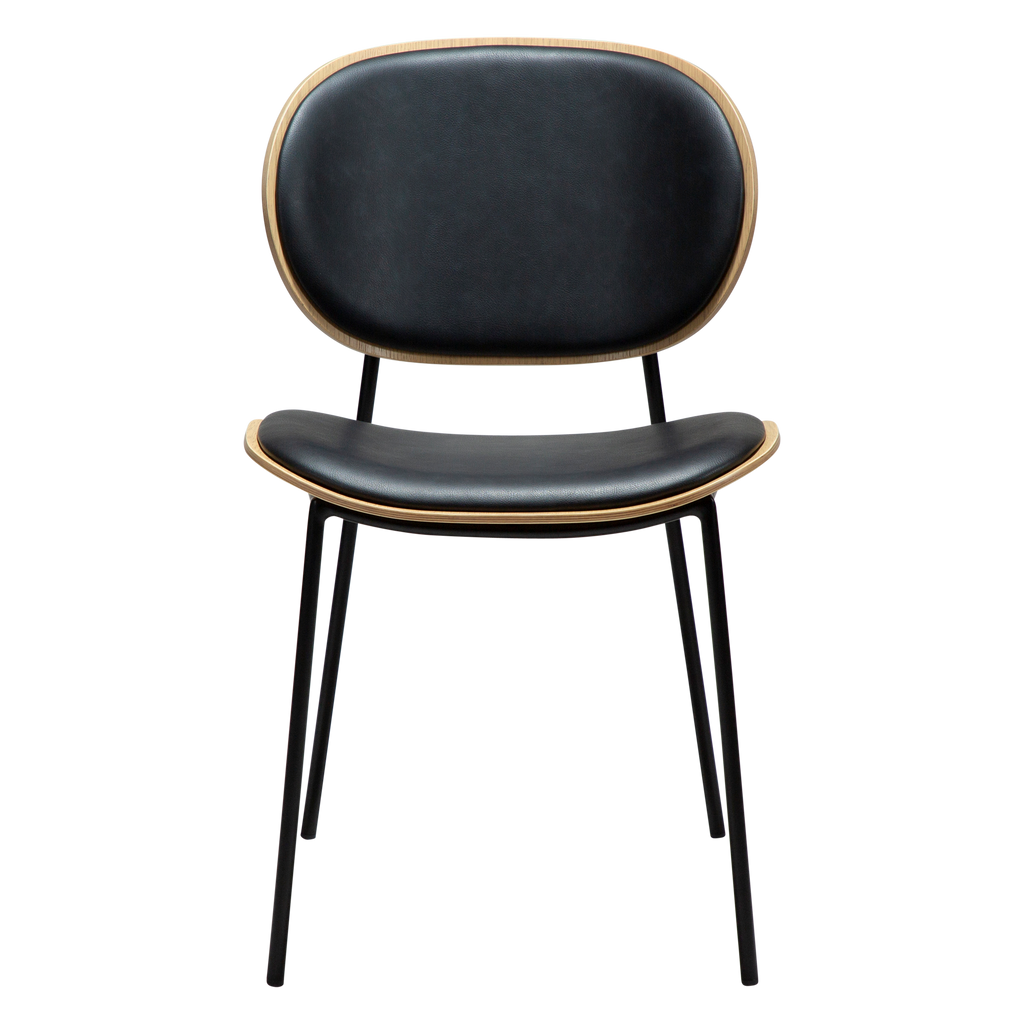 Chaise de salle à manger CLEMENTINA – Chaise design en bois et tissu