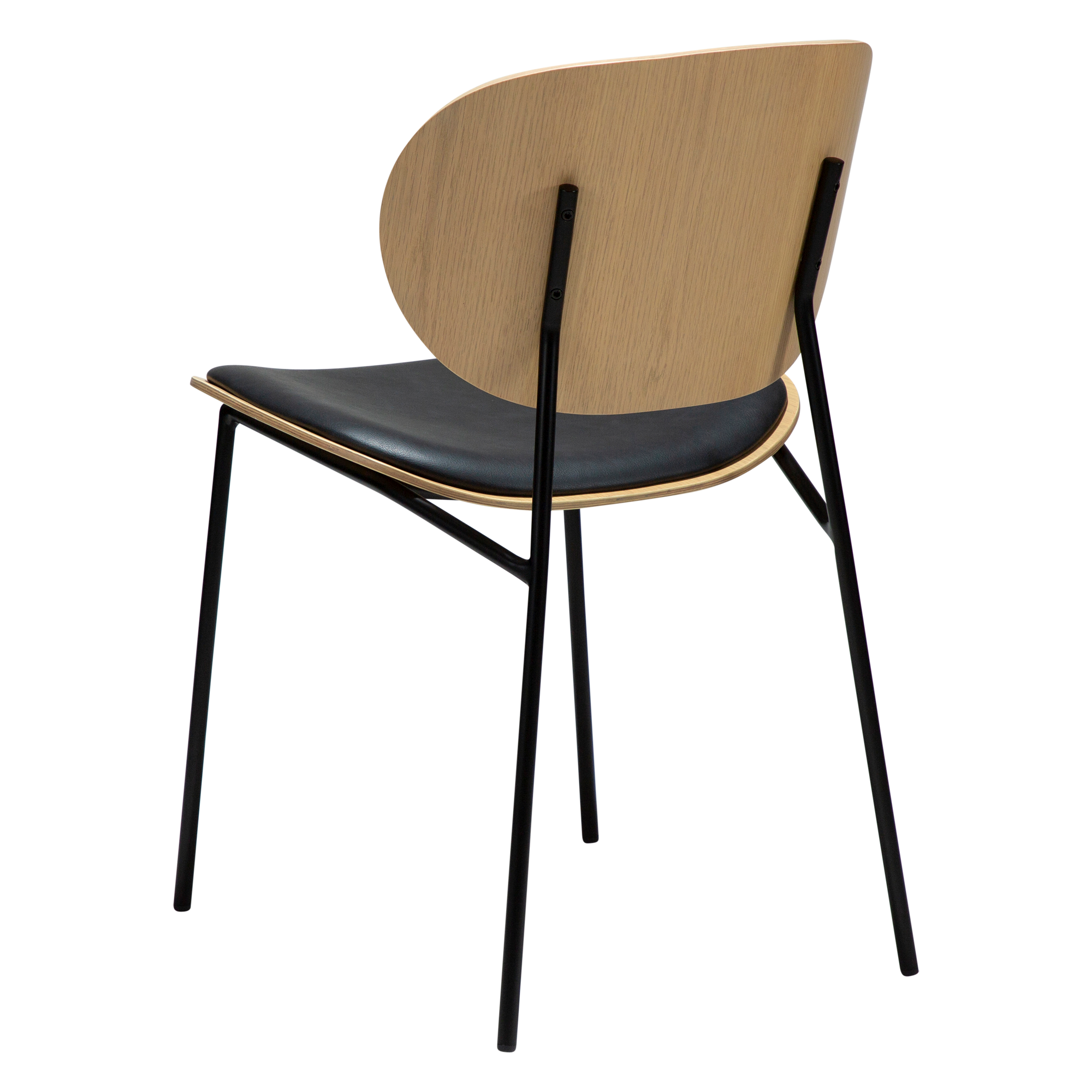 Chaise de salle à manger CLEMENTINA – Chaise design en bois et tissu