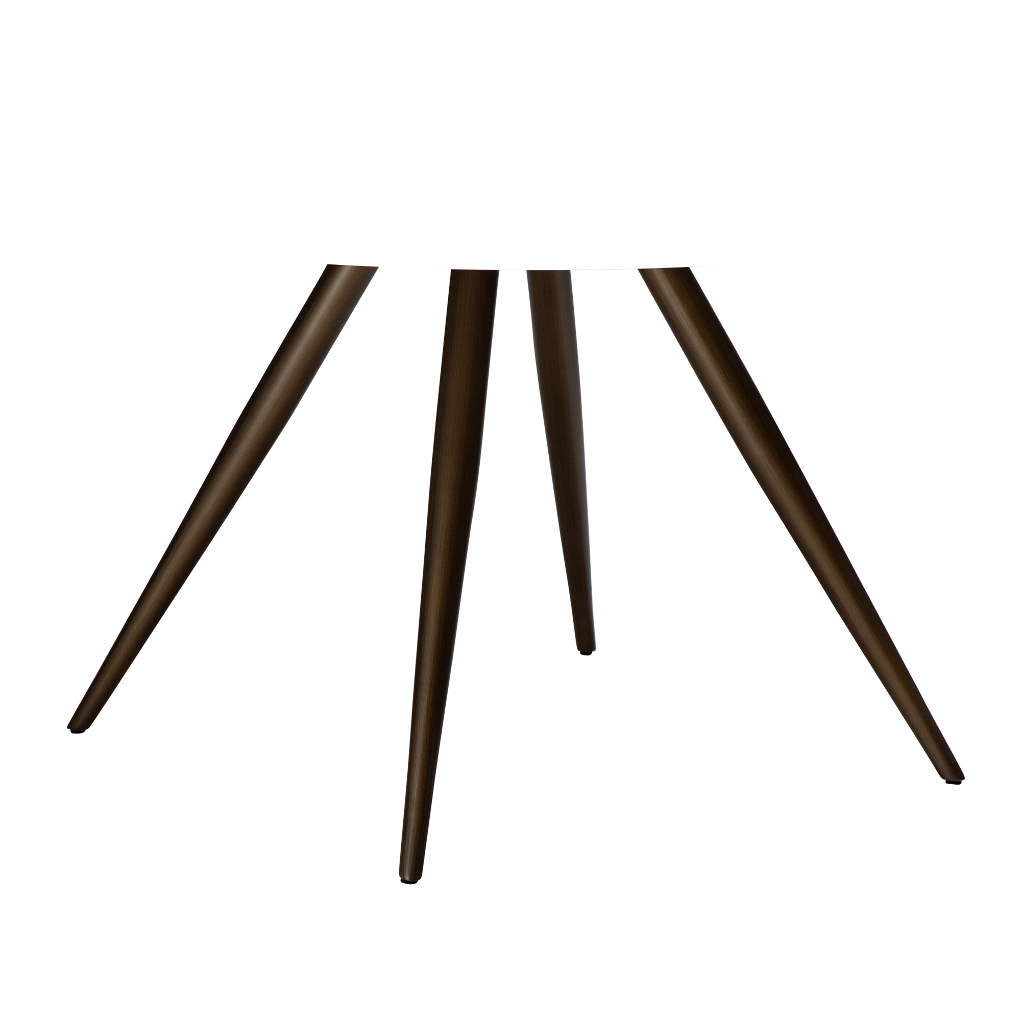 Pieds de table ECLIPSE – pieds fuselés en métal finition laiton antique