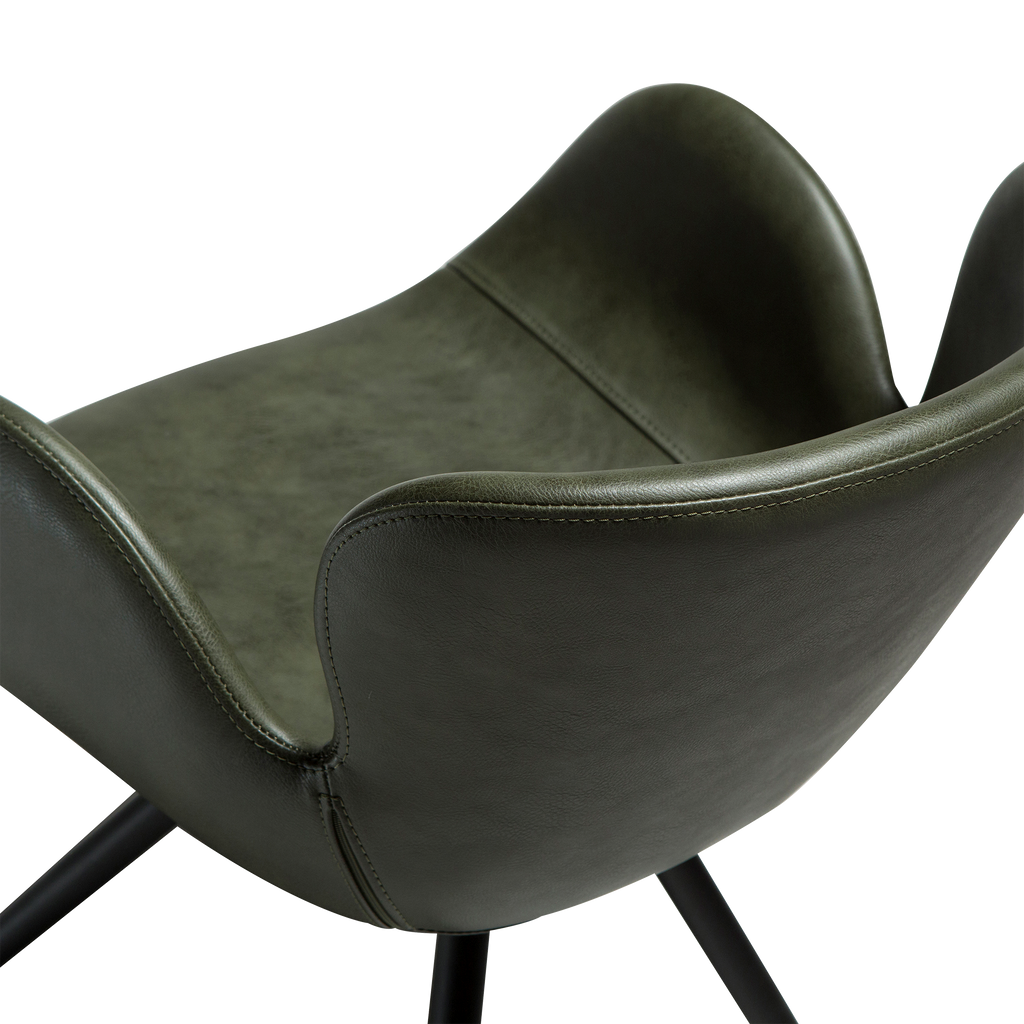 Armlehnstuhl Gaia vintage grün