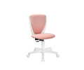 Highkid Kinder-Drehstuhl in Rosa mit weissem Gestell und Rollen, hohenverstellbar, ergonomisch